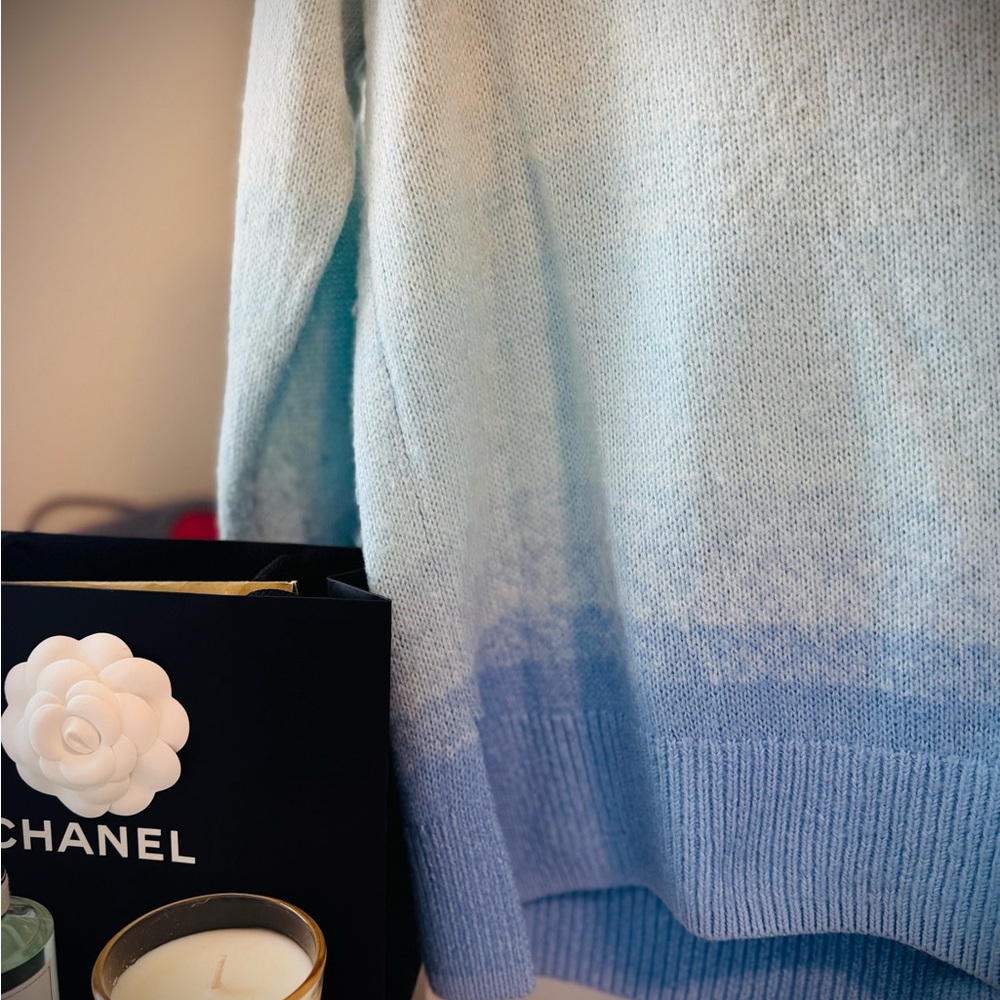 Sky Blue Gradient Women's Sweater